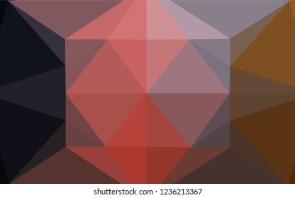 Dark Pink, Yellow vector shining hexagonal pattern. Glitter abstract illustration with an elegant design. The best triangular design for your business.