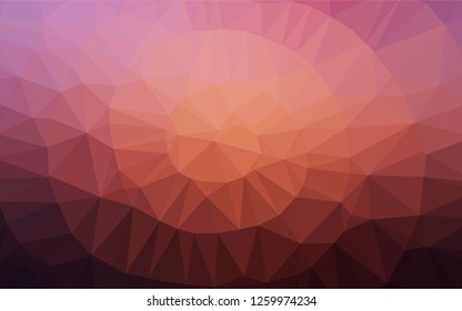 Dark Pink, Yellow vector shining hexagonal pattern. A vague abstract illustration with gradient. A completely new design for your business.