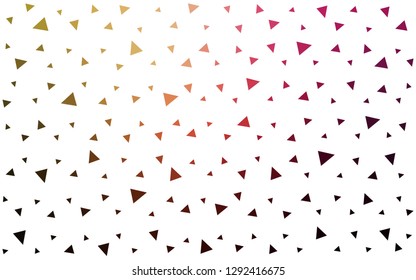 Dark Pink, Yellow vector  shining triangular background. A completely new color illustration in a polygonal style. A completely new design for your leaflet.