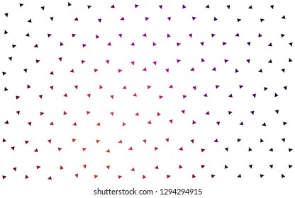 Dark Pink, Yellow vector  shining triangular backdrop. Elegant bright polygonal illustration with gradient. Triangular pattern for your design.