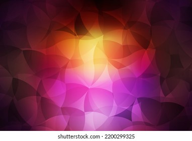 Dark Pink, Yellow vector shining triangular layout. Geometric illustration in Origami style with gradient.  Textured pattern for your backgrounds.