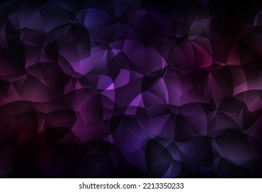 Dark Pink, Yellow vector shining triangular background. Shining polygonal illustration, which consist of triangles. Polygonal design for your web site.