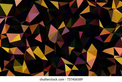 Dark Pink, Yellow vector shining triangular template. Modern geometrical abstract illustration with gradient. A completely new design for your business.