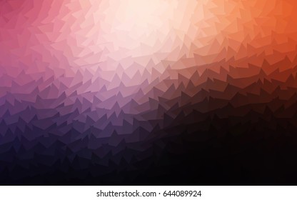 Dark Pink, Yellow vector of small triangles on white background. Illustration of abstract texture of triangles. Pattern design for banner, poster, cover.