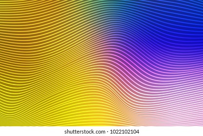Dark Pink, Yellow vector template with abstract lines. Blurred geometric sample with gradient.  Brand-new design for your ads, poster, banner.