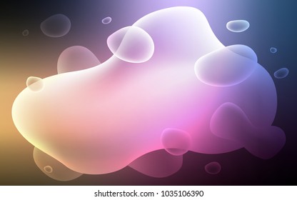 Dark Pink, Yellow vector template with liquid shapes. Colorful illustration in abstract memphis style with gradient. Textured wave pattern for backgrounds.