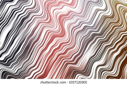 Dark Pink, Yellow vector template with bent lines. Shining illustration, which consist of blurred lines, circles. A completely new template for your business design.