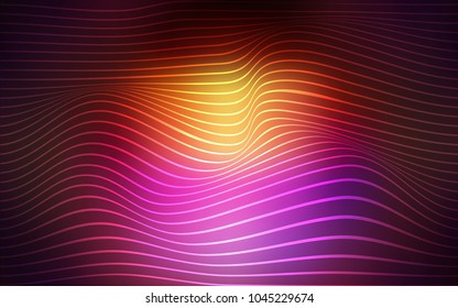 Dark Pink, Yellow vector template with shining lines. A vague circumflex abstract illustration with gradient. A completely new template for your business design.