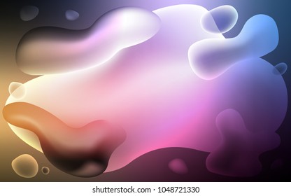 Dark Pink, Yellow vector template with abstract circles. Creative geometric illustration in memphis style with gradient. The best blurred design for your business.