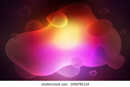 Dark Pink, Yellow vector template with bent ribbons. Glitter abstract illustration with wry lines. The template for cell phone backgrounds.