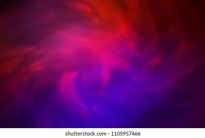 Dark Pink, Yellow vector template with space stars. Blurred decorative design in simple style with galaxy stars. Template for cosmic backgrounds.