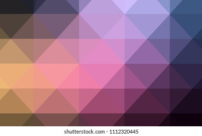Dark Pink, Yellow vector template with gradient triangles. A completely new color illustration in a polygonal style. Brand new design for your business.