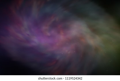 Dark Pink, Yellow vector template with space stars. Glitter abstract illustration with colorful cosmic stars. Smart design for your business advert.