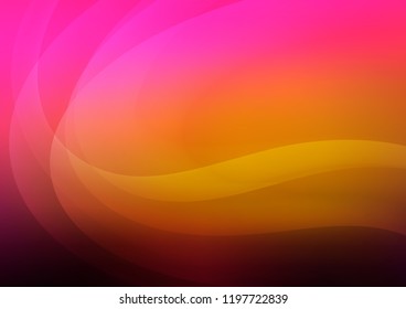 Dark Pink, Yellow vector template with bent lines. Colorful abstract illustration with gradient lines. Textured wave pattern for backgrounds.