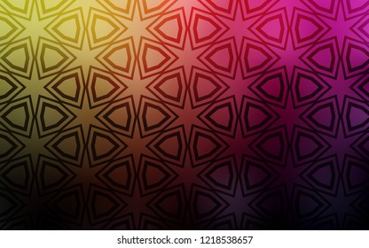 Dark Pink, Yellow vector template with sky stars. Decorative illustration with stars on abstract template. Smart design for your business advert.