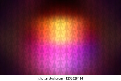 Dark Pink, Yellow vector template with lines, triangles. Beautiful illustration with triangles in nature style. Modern template for landing page.