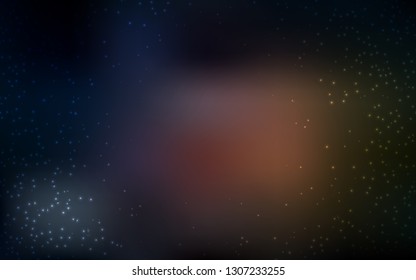 Dark Pink, Yellow vector template with space stars. Blurred decorative design in simple style with galaxy stars. Best design for your ad, poster, banner.