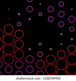 Dark Pink, Yellow vector template with circles. Modern abstract illustration with colorful circle shapes. Pattern for wallpapers, curtains.