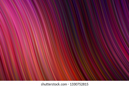 Dark Pink, Yellow vector template with bent lines. Shining crooked illustration in marble style. Pattern for your business design.