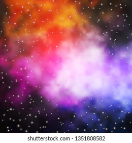 Dark Pink, Yellow vector template with neon stars. Modern geometric abstract illustration with stars. Pattern for websites, landing pages.