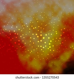 Dark Pink, Yellow vector template with neon stars. Blur decorative design in simple style with stars. Pattern for new year ad, booklets.