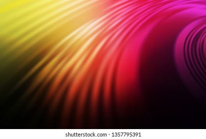 Dark Pink, Yellow vector template with wry lines. Colorful illustration in simple style with gradient. A completely new template for your design.