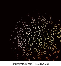 Dark Pink, Yellow vector template with circles. Glitter abstract illustration with colorful drops. Pattern for booklets, leaflets.
