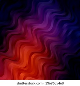 Dark Pink, Yellow vector template with curved lines. Bright illustration with gradient circular arcs. Smart design for your promotions.