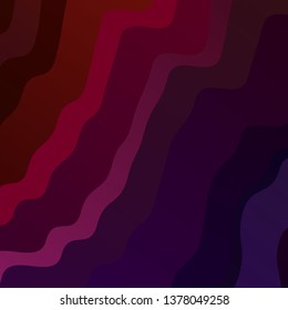 Dark Pink, Yellow vector template with curved lines. Colorful geometric sample with gradient curves.  Template for your UI design.