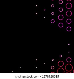 Dark Pink, Yellow vector template with circles. Colorful illustration with gradient dots in nature style. Design for posters, banners.