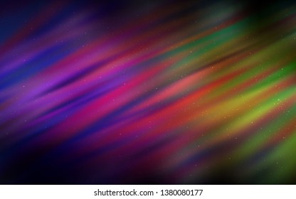 Dark Pink, Yellow vector template with space stars. Glitter abstract illustration with colorful cosmic stars. Pattern for astronomy websites.