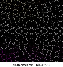 Dark Pink, Yellow vector template with circles. Abstract decorative design in gradient style with bubbles. Design for posters, banners.
