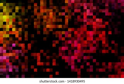 Dark Pink, Yellow vector template with crystals, rectangles. Decorative design in abstract style with rectangles. Pattern for commercials.