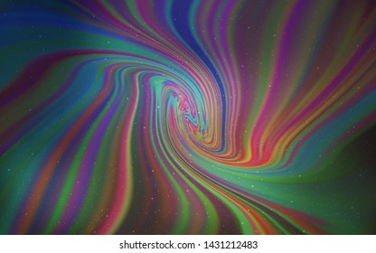 Dark Pink, Yellow vector template with space stars. Space stars on blurred abstract background with gradient. Template for cosmic backgrounds.
