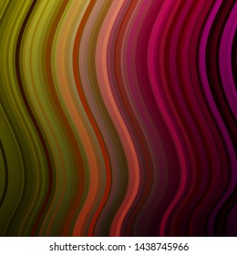 Dark Pink, Yellow vector template with lines. Colorful illustration, which consists of curves. Pattern for commercials, ads.