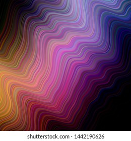 Dark Pink, Yellow vector template with wry lines. Glitter abstract illustration with wry lines. Pattern for your business design.