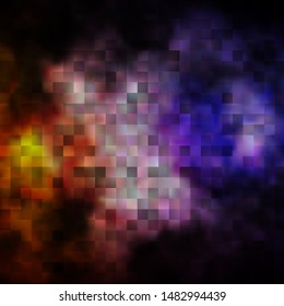 Dark Pink, Yellow vector template with rectangles. Rectangles with colorful gradient on abstract background. Pattern for commercials, ads.
