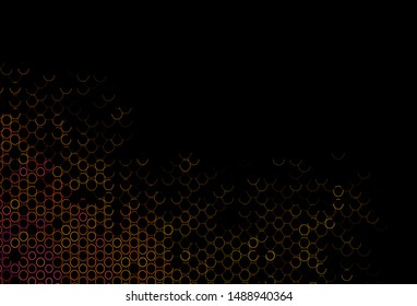 Dark Pink, Yellow vector template with circles. Abstract illustration with colored bubbles in nature style. Completely new template for your brand book.