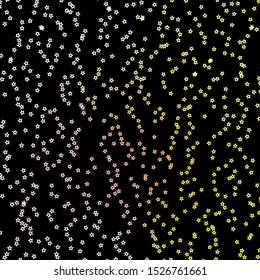 Dark Pink, Yellow vector template with neon stars. Colorful illustration in abstract style with gradient stars. Design for your business promotion.