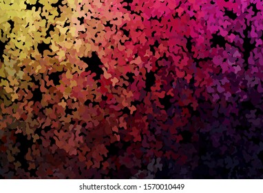 Dark Pink, Yellow vector template with chaotic shapes. Modern abstract illustration with colorful random forms. Best smart design for your business.