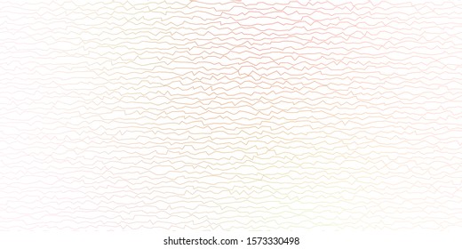 Dark Pink, Yellow vector template with curves. Colorful illustration in abstract style with bent lines. Pattern for commercials, ads.