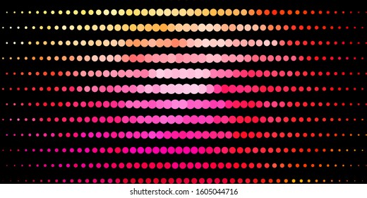 Dark Pink, Yellow vector template with circles. Abstract colorful disks on simple gradient background. Design for posters, banners.