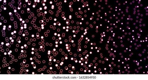 Dark Pink, Yellow vector template with circles. Abstract colorful disks on simple gradient background. Design for your commercials.