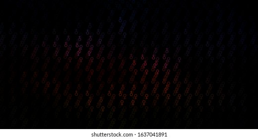 Dark Pink, Yellow vector template with esoteric signs. Illustration with magical signs of spiritual power. Simple base for your occult design.