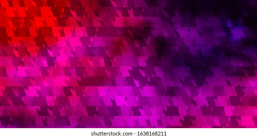 Dark Pink, Yellow vector template with crystals, triangles. Illustration with set of colorful triangles. Template for wallpapers.