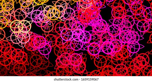 Planta vectorial rosa oscuro, amarillo con signos esotéricos. Coloridos símbolos místicos con un degradado de estilo antiguo. Mejor diseño de eventos de halloween.