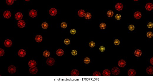 Dunkelrosa, Gelbe Vektorillustration-Vorlage mit abstrakten Formularen. Farbige abstrakte Formen mit Farbverlauf in einfachem Stil. Hintergrund für Mobiltelefone.