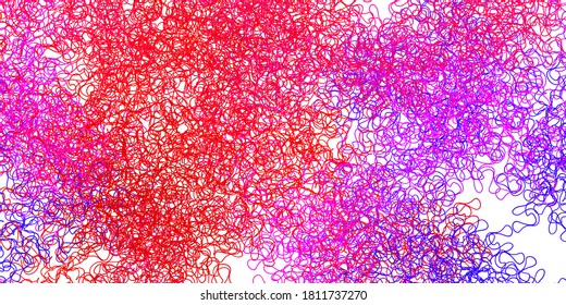 Dark pink, yellow vector template with curved lines. Colorful geometric sample with gradient curves.  Best design for your posters, banners.