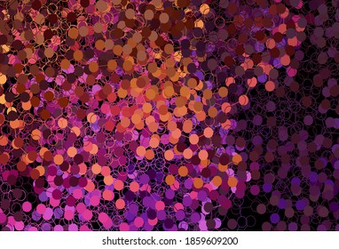 Dark Pink, Yellow vector template with circles. Illustration with set of shining colorful abstract circles. Pattern for futuristic ad, booklets.