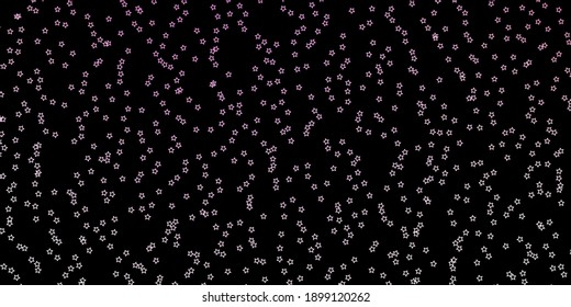 Dark Pink, Yellow vector template with neon stars. Colorful illustration in abstract style with gradient stars. Pattern for new year ad, booklets.